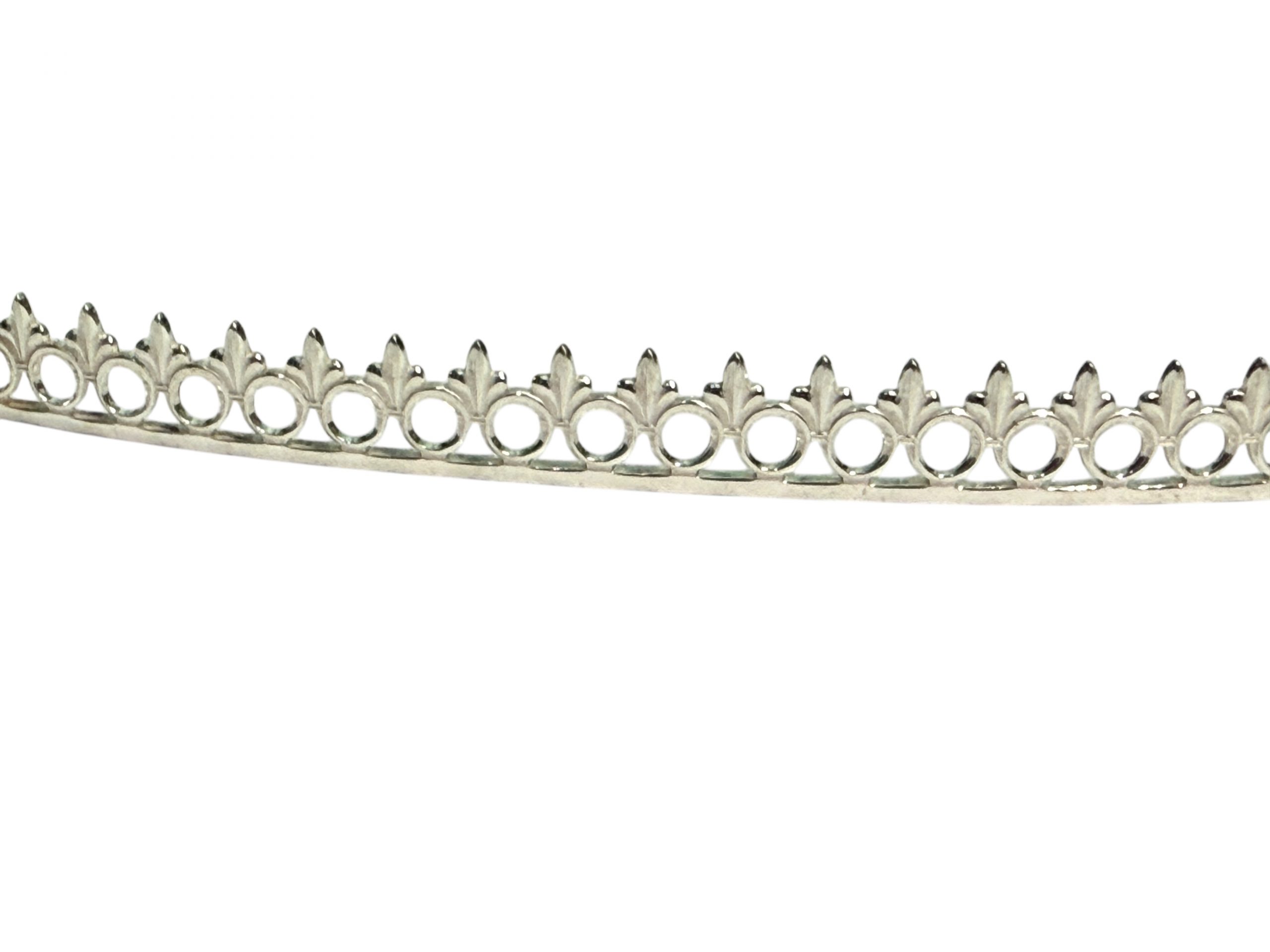 925 Sterling silver fleur de lis gallery wire