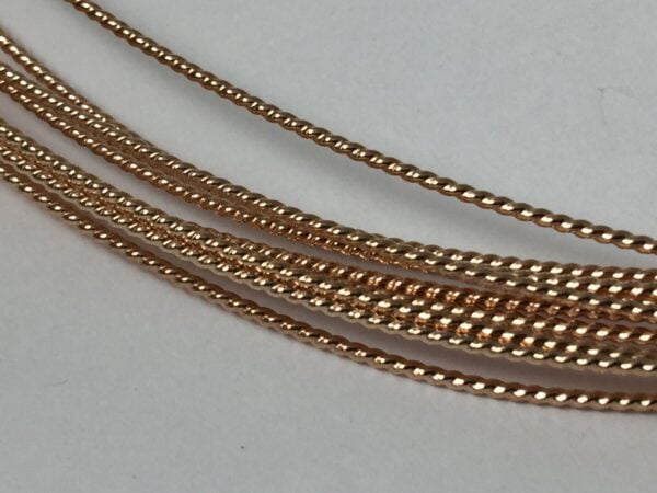 14kt rose gold fill twist wire dead soft