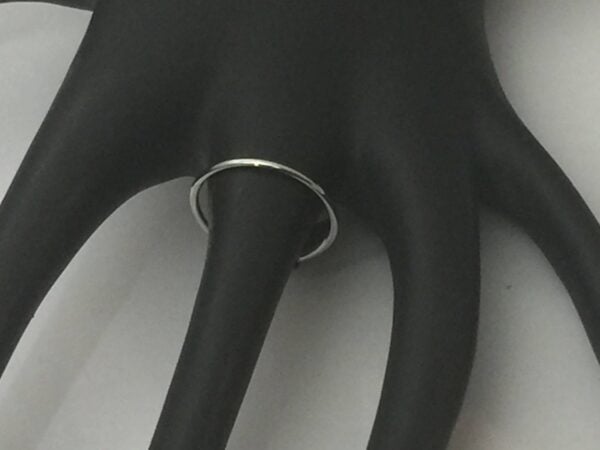 950 Platinum band, platinum ring, skinny band, thin halo ring, 1.3mm - Image 5