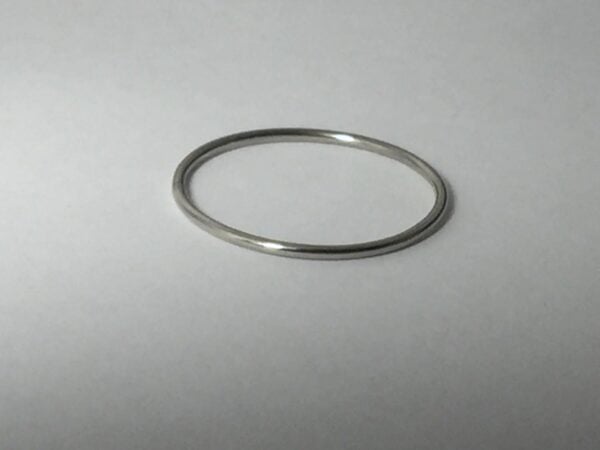 950 Platinum band, platinum skinny ring, halo ring - Image 3