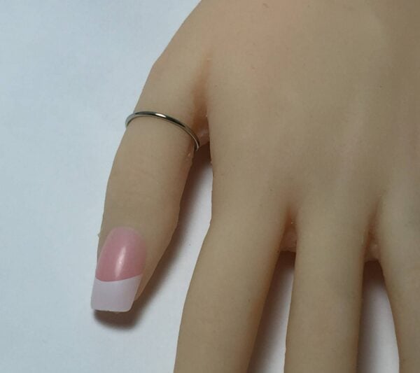 950 Platinum band, platinum ring, skinny band, thin halo ring, 1.3mm