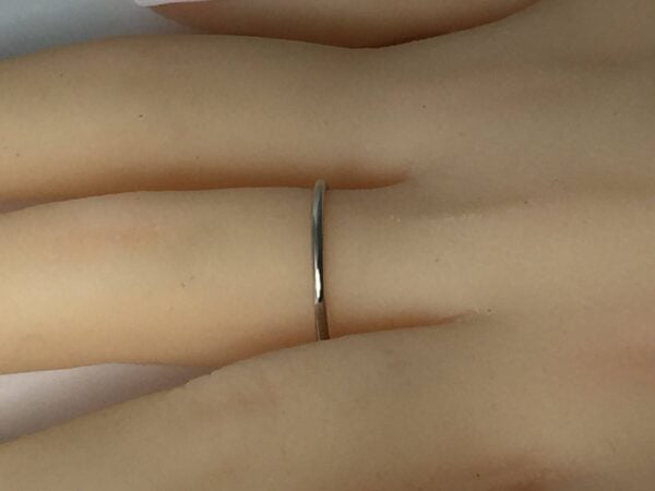 950 Platinum band, platinum skinny ring, halo ring - Image 7