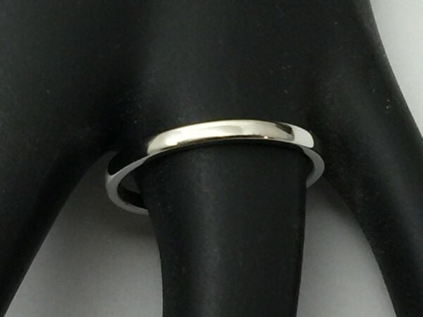 950 platinum band, wedding band, 2mm x 1.5mm half round