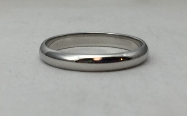 950 platinum band 3mm x 1.5mm half round