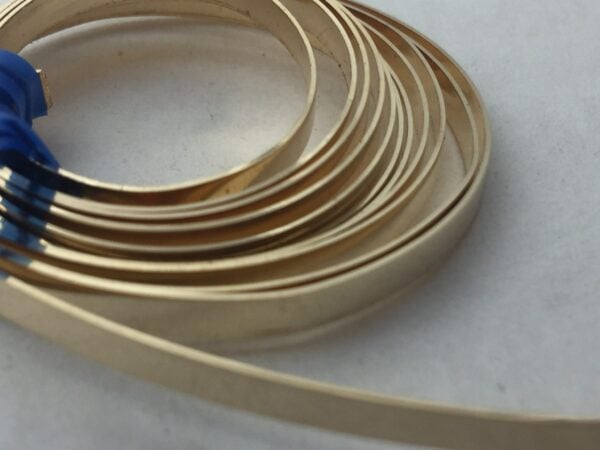 14kt gold filled bezel wire for jewelry making, stone setting flat wire, Single Clad wire