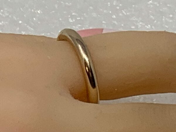 14kt yellow gold filled round band, 8 gauge thick