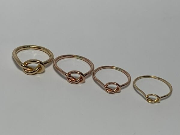 Rose gold filled single love knot ring - Image 6