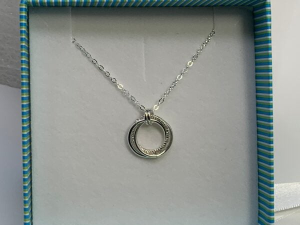 Love knot necklace in sterling silver , Algerian knot