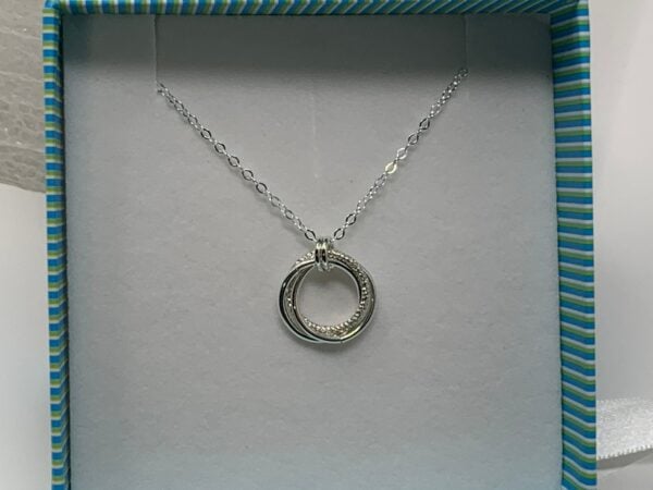 Love knot necklace in sterling silver , Algerian knot - Image 3