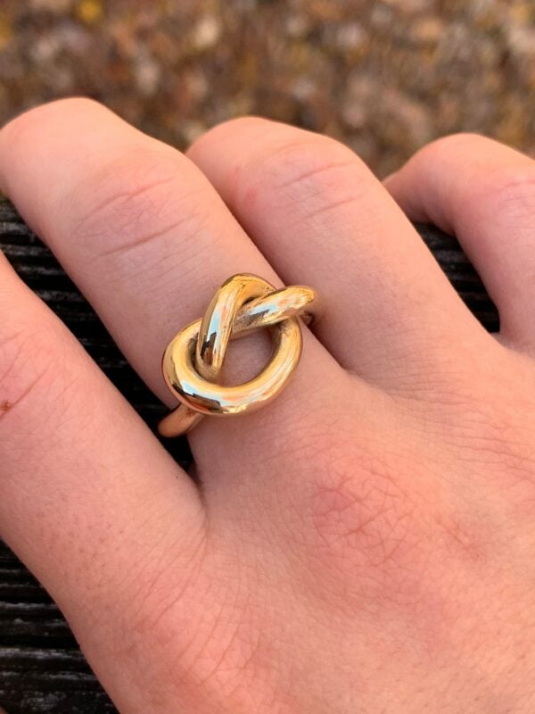 14kt yellow gold filled 8g thick knot ring