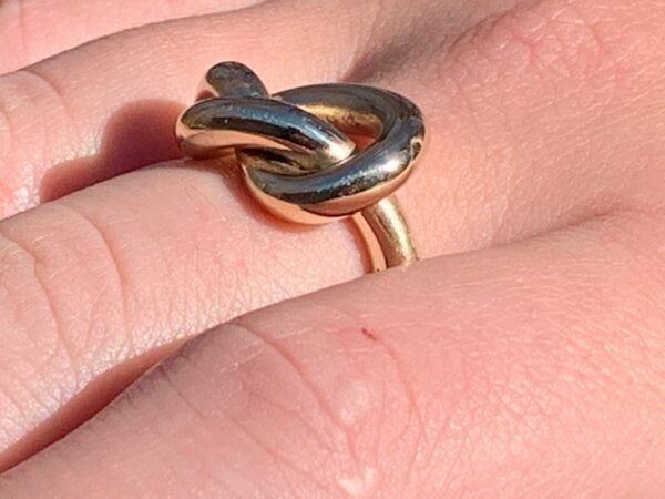 14kt yellow gold filled 8g thick knot ring - Image 3