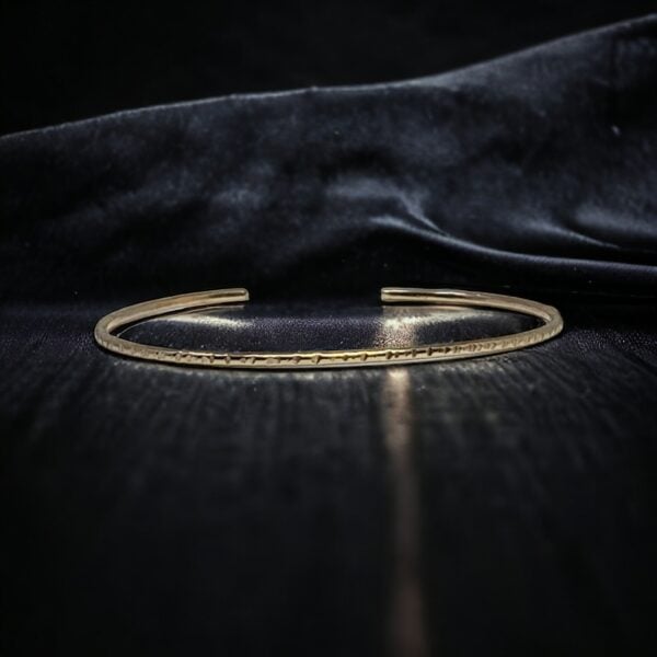 10kt rose gold lined cuff, handmade 14g thick