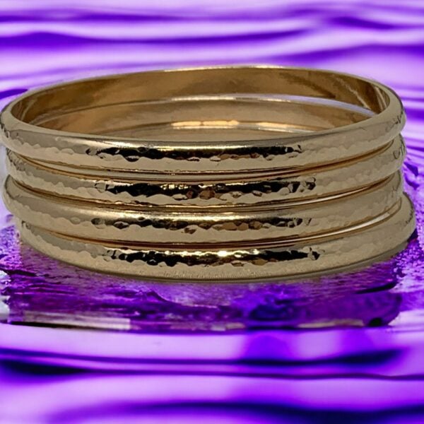 Handmade jewelry, Gold bangle bracelet - Image 9