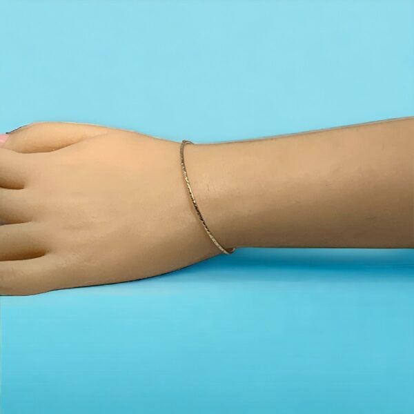 10kt rose gold lined cuff, handmade 14g thick - Image 4