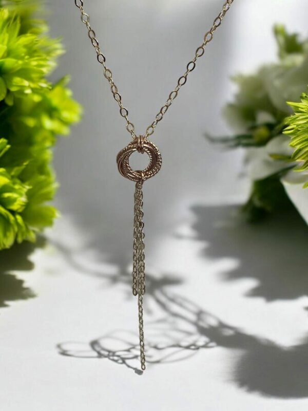 Love knot necklace, Algerian love knot, gift for her, two tone knot pendant, Mother’s Day gift