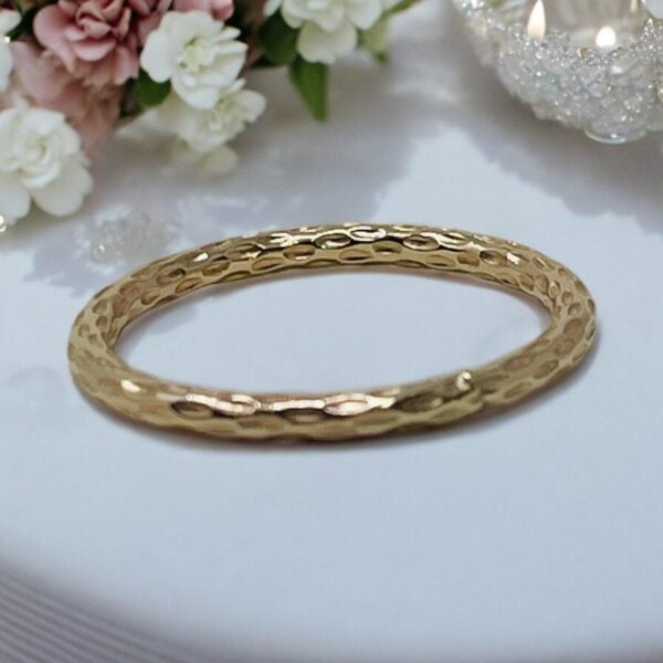 Gold faceted and plain band ring, simple, classy, durable, sparkling handmade ring