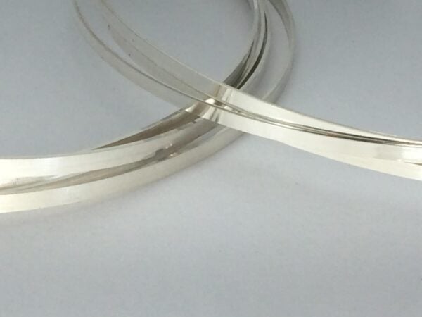 Sterling silver 925 flat rectangle wire by the foot - Image 2