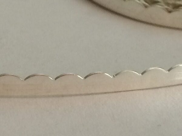 .999 silver scalloped bezel wire