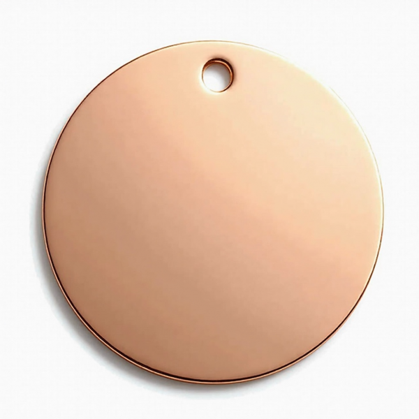 3/8" or 9.5mm Rose Gold Fill disc, jewelry tag, round stamping blanks, 20g thick