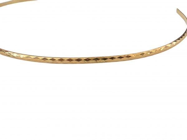 14kt yellow gold filled faceted half round pattern wire